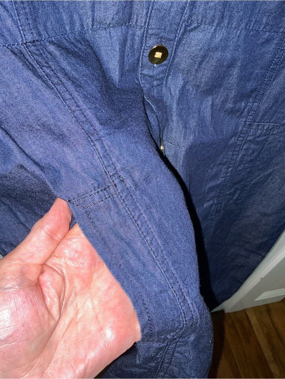 Tommy Hilfiger Dark Navy Short-Sleeve Button Midi Dress - Picture 6 of 7
